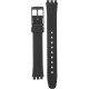 SWATCH SOMETHING BLACK Μαύρο λουράκι σιλικόνης  12mm ALB184