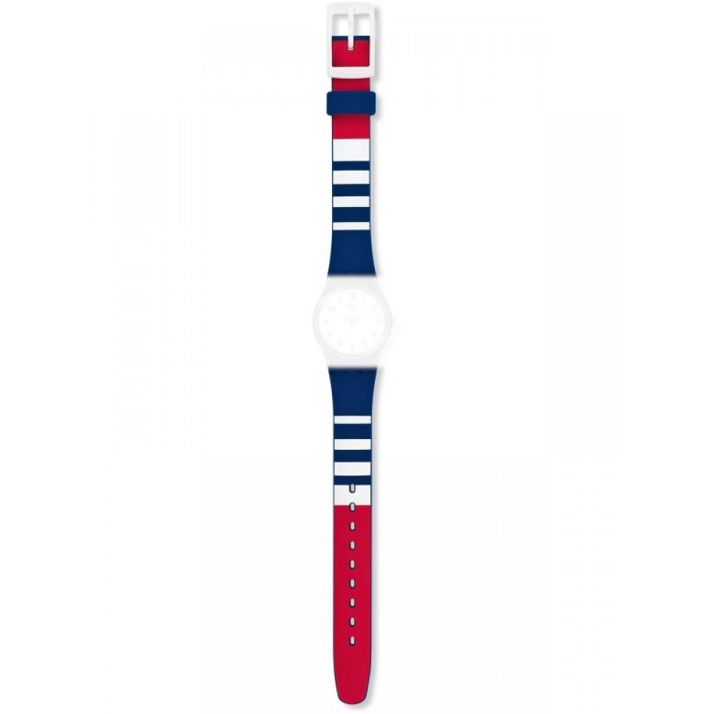SWATCH MATELOT Πολύχρωμο Λουράκι Σιλικόνης  12mm ALN149