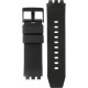 SWATCH BIOCERAMIC C-BLACK Λουράκι Μαύρο από Πλαστικό  βιολογικής προέλευσης 19mm ASB03B100