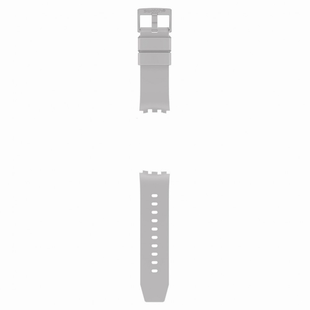 SWATCH BIOCERAMIC C-GRAY Λουράκι Γκρι από Υλικό  βιολογικής προέλευσης 19mm ASB03M100C