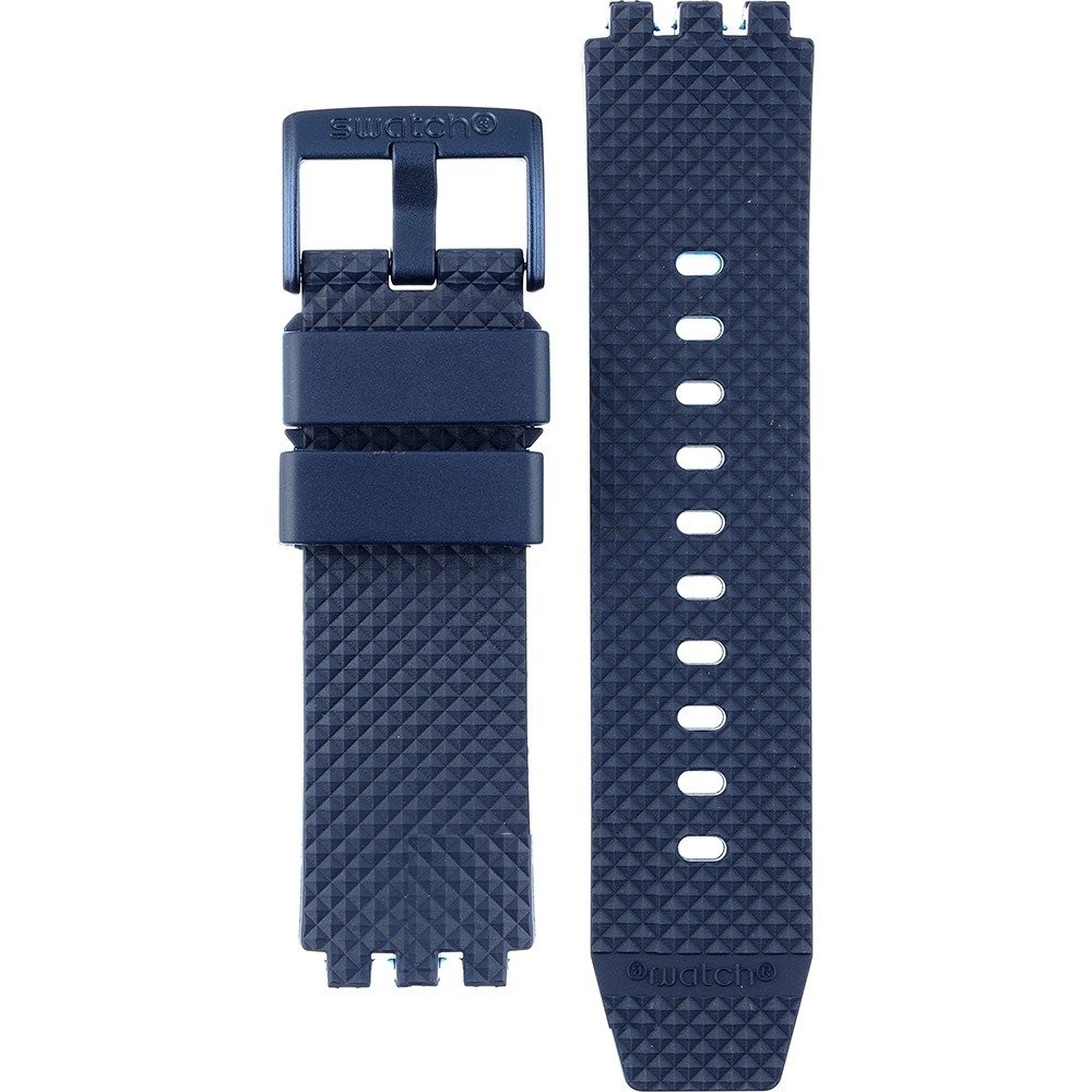 SWATCH INDIGO GLOW Λουράκι Μπλε Σιλικόνης 19mm ASB03B107