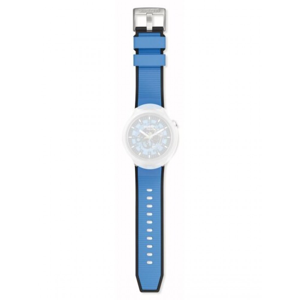 SWATCH AZURE BLUE DAZE Λουράκι Μπλε από Σιλικόνη 19mm ASB07S106