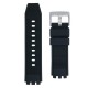 SWATCH DARK IRONY Λουράκι Μαύρο από Σιλικόνη 19mm ASB07S105