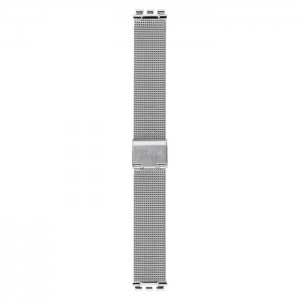 SWATCH METAL KNIT Silver Stainless Steel bracelet 16.5mm ASFM118M