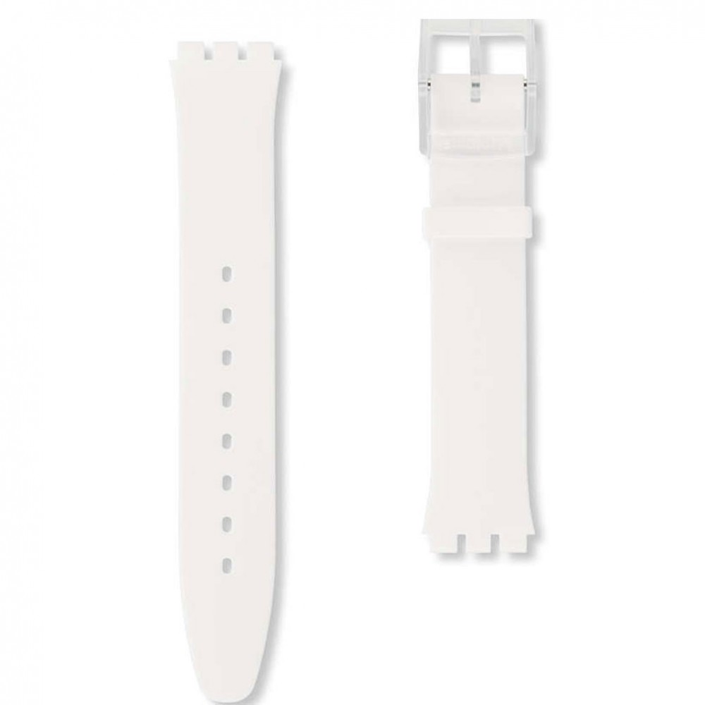 SWATCH WHITE CLASSINESS  Λουράκι  Σιλικόνης Λευκό 16mm ASFK360