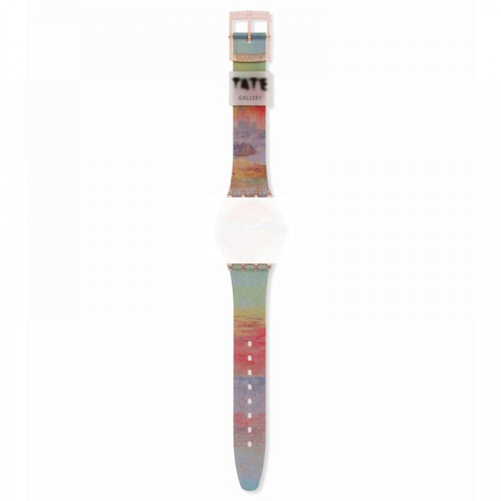 SWATCH  TURNER'S SCARLET SUNSET Λουράκι  Σιλικόνης Πολύχρωμο  17mm ASO28Z106