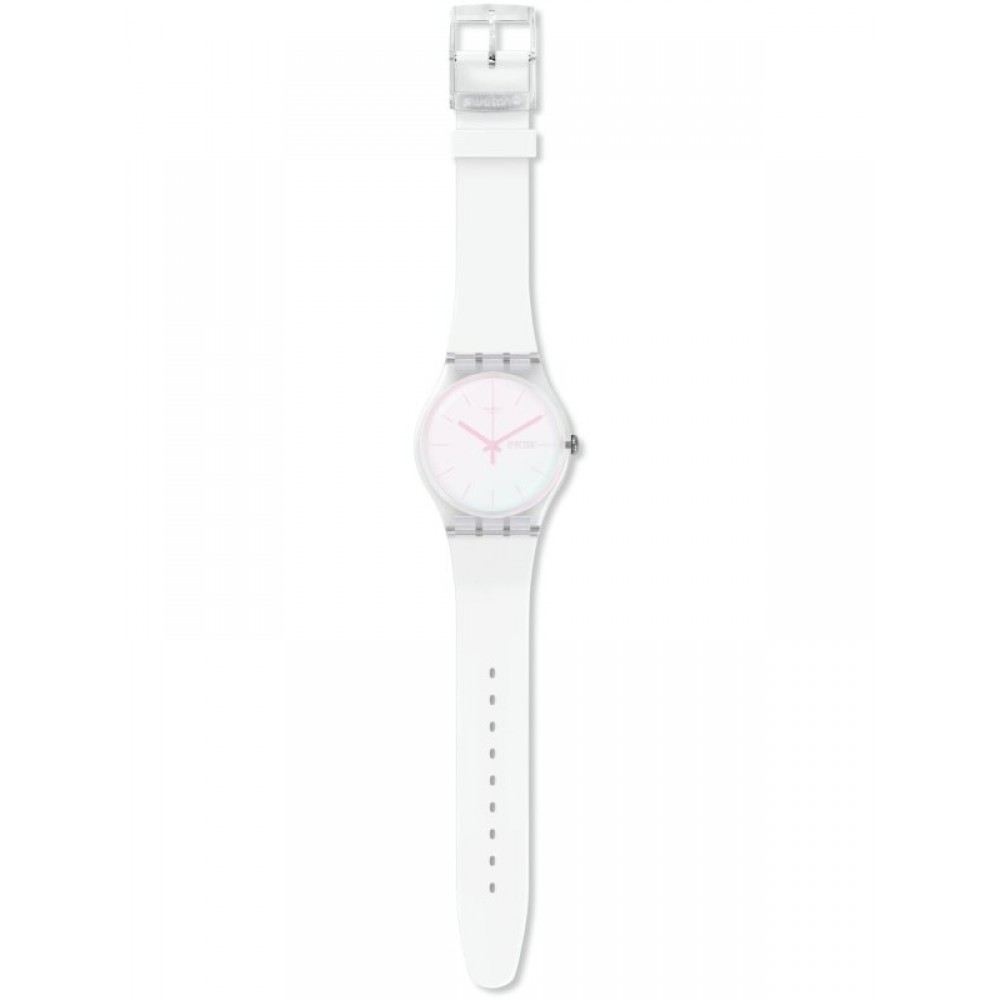 SWATCH POLAWHITE Λουράκι σιλικόνης λευκό 20mm ASUOK713