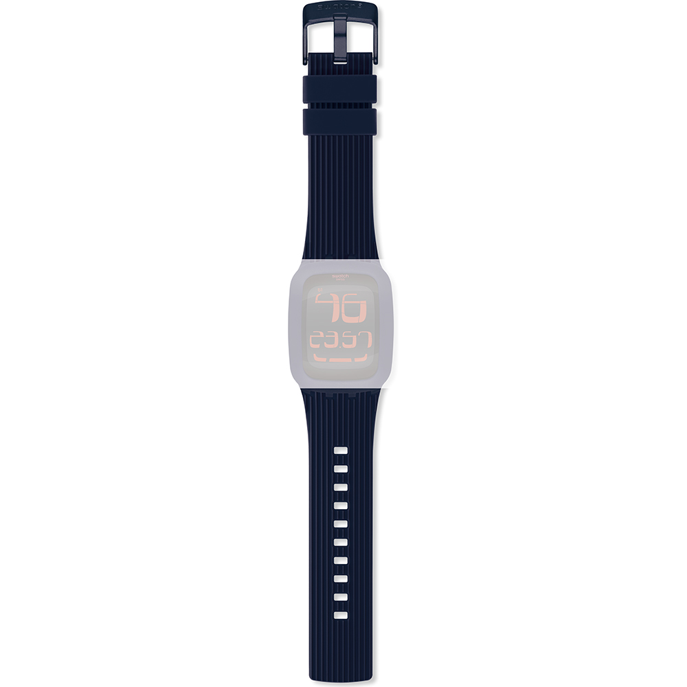 SWATCH TOUCH DARK BLUE Λουράκι σιλικόνης μπλε 28mm ASURN101