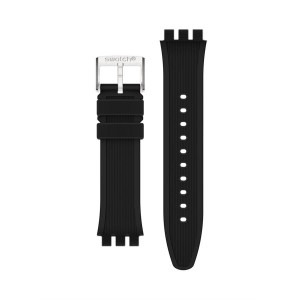 SWATCH SISTEM THROUGH AGAIN Μαύρο Καουτσούκ λουρί  19.6 mm AYIS431