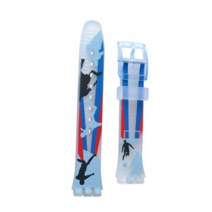 SWATCH SOCCER FAN Πολύχρωμο Λουράκι  Σιλικόνης 17mm AGS133