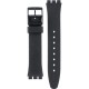 SWATCH SIR RED Λουράκι Μαύρο Σιλικόνης 17mm ASO28B704