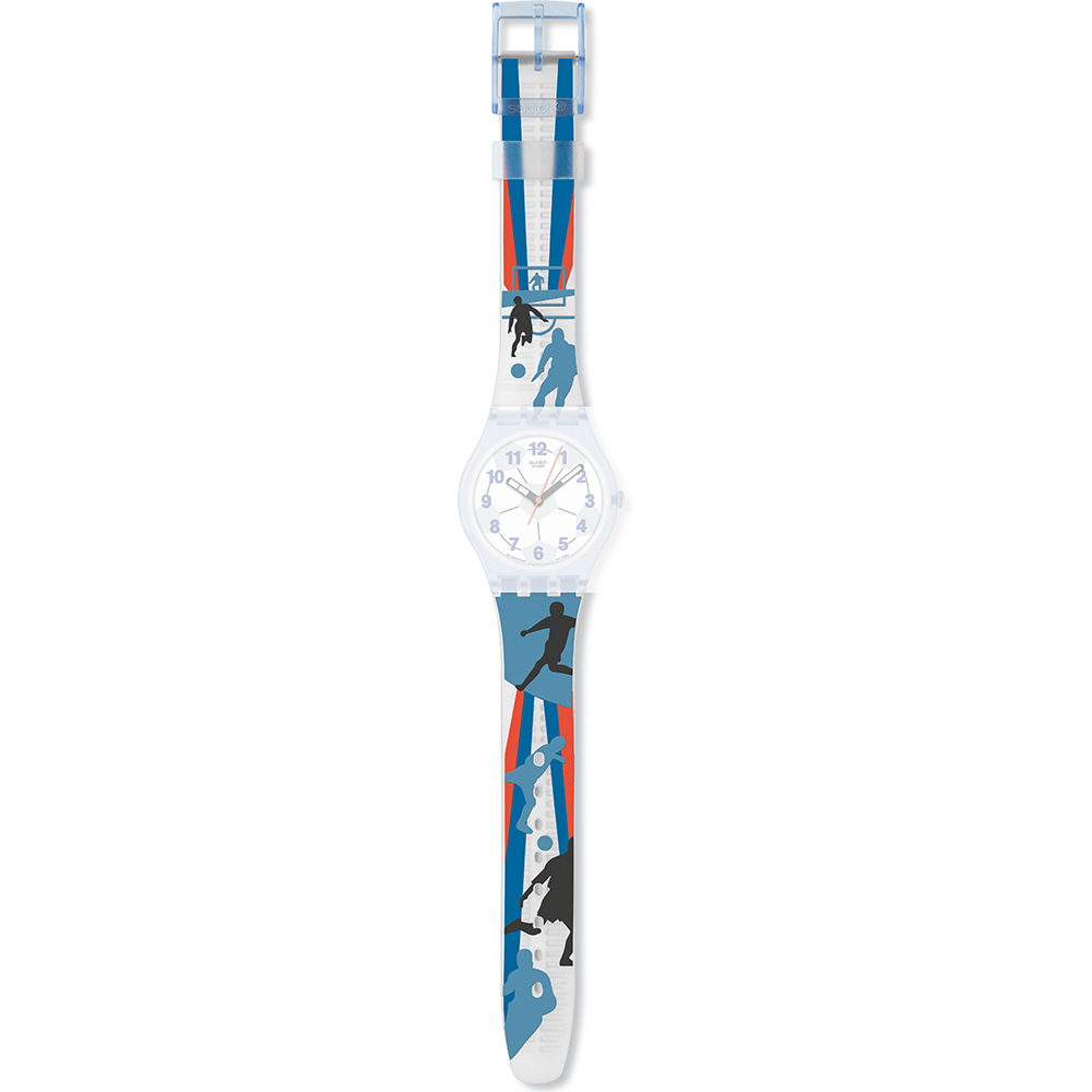 SWATCH SOCCER FAN Πολύχρωμο Λουράκι  Σιλικόνης 17mm AGS133