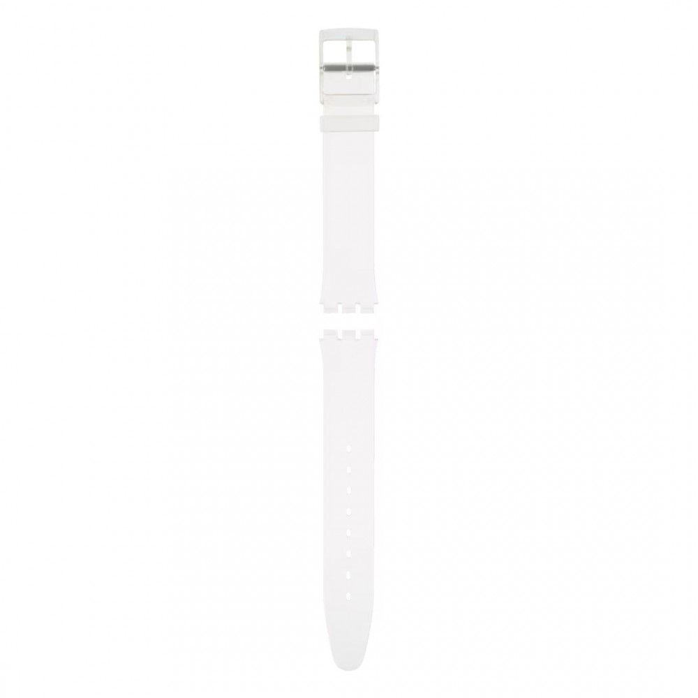 SWATCH WHITE CLASSINESS  Λουράκι  Σιλικόνης Διάφανο 16mm ASFK100