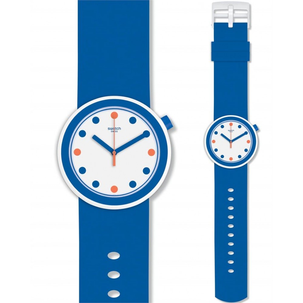 SWATCH POPiness Blue Rubber Strap PNW103