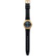 SWATCH HAPPY JOE GOLDEN Μαύρο Δερμάτινο Λουράκι YWG408