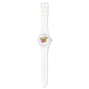 SWATCH CANDINETTE White Cilicone Strap SUOW148