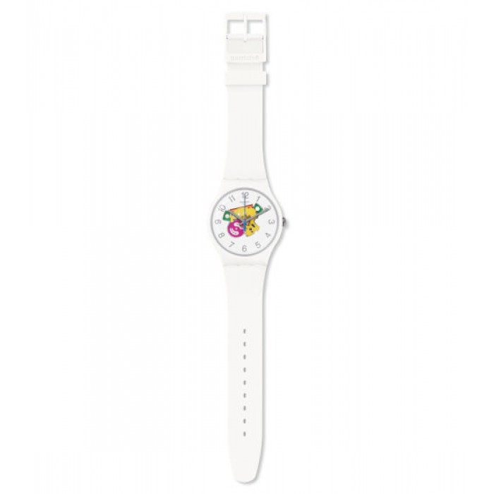 SWATCH CANDINETTE Λευκό  λουράκι σιλικόνης SUOW148