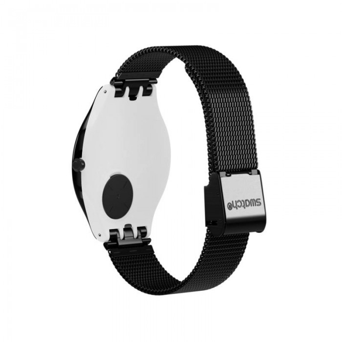 SWATCH SKINOTTE Μαύρο ανοξείδωτο ατσάλι μπρασελέ SVOB100M 
