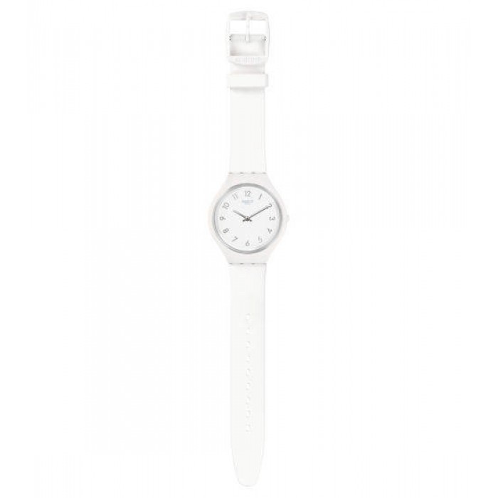 SWATCH SKINSNOW Λευκό λουράκι σιλικόνης SVUW101
