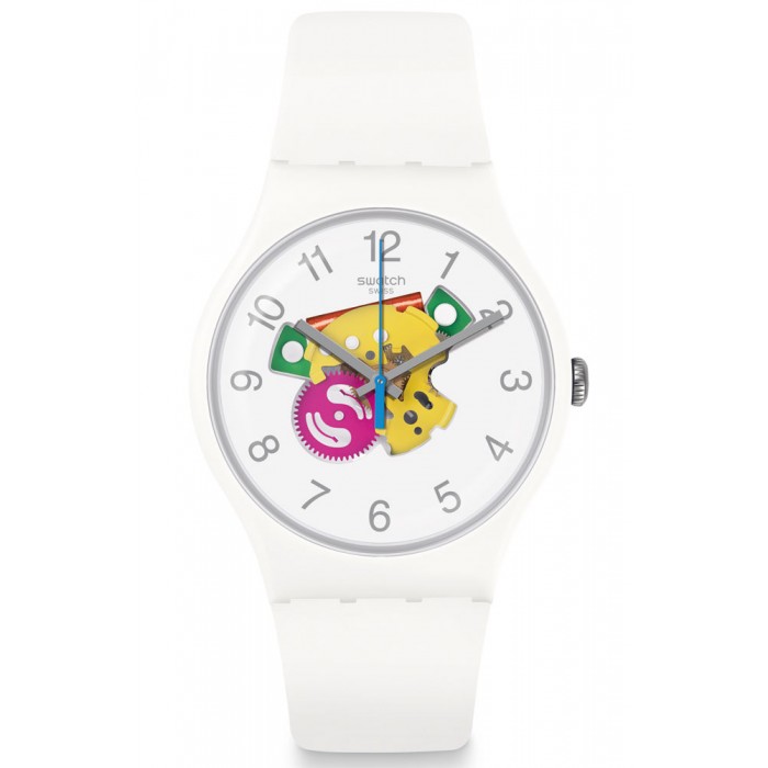 SWATCH CANDINETTE Λευκό  λουράκι σιλικόνης SUOW148