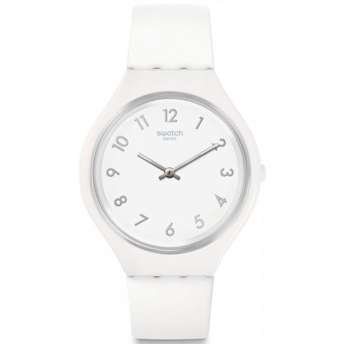 SWATCH SKINSNOW Λευκό λουράκι σιλικόνης SVUW101