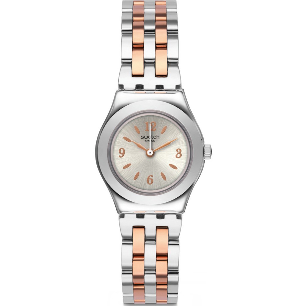 SWATCH MINIMIX Ρολόι Ασημί & Ροζ χρυσό Ανοξείδωτο Ατσάλι Μπρασελέ YSS308G