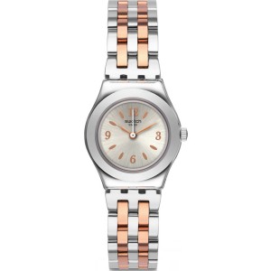 SWATCH MINIMIX Ρολόι Ασημί & Ροζ χρυσό Ανοξείδωτο Ατσάλι Μπρασελέ YSS308G