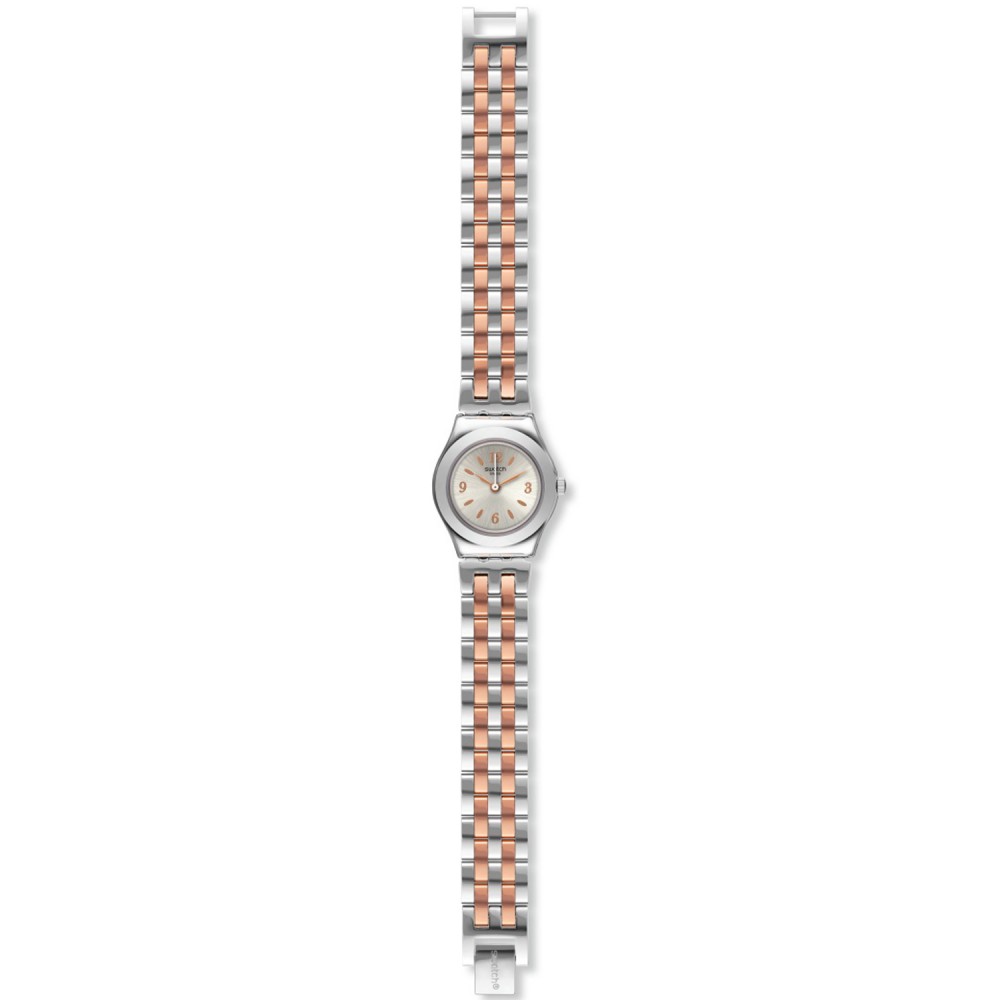 SWATCH MINIMIX Ρολόι Ασημί & Ροζ χρυσό Ανοξείδωτο Ατσάλι Μπρασελέ YSS308G