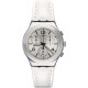 SWATCH Biancamente Chronograph  White leather  strap  YCS111