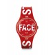 SWATCH SWATCHID Ρολόι Κόκκινο Λουρί Σιλικόνης SUOR115 