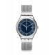 SWATCH BLUE ICONE Ρολόι Ασημί Ανοξείδωτο Ατσάλι YWS449MA LARGE
