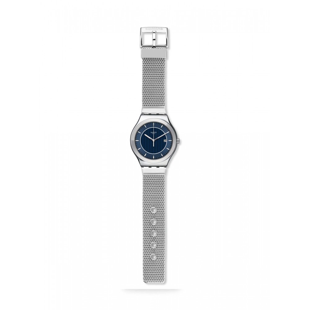 SWATCH BLUE ICONE Ρολόι Ασημί Ανοξείδωτο Ατσάλι YWS449MA LARGE