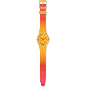 SWATCH COEUR DE MANGUE Ρολόι γυναικείο πορτοκαλί λουράκι σιλικόνης GO119