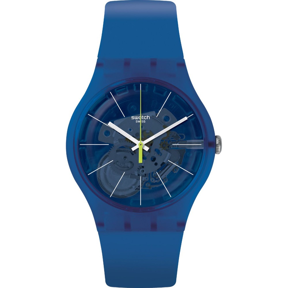 SWATCH BLUE SIRUP Unisex Ρολόι Μπλε Λουράκι Σιλικόνης SUON142