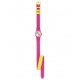 SWATCH FIOCCOROSA Ρολόι γυναικείο-παιδικό ροζ-κίτρινο λουράκι σιλικόνης LP143