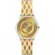 SWATCH LOSANGELOR Ladies watch White and Gold Textile/Leather strap SFE103