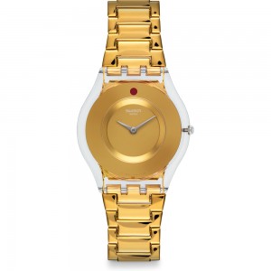 SWATCH PUNTO ROSSO Ladies watch Gold Stainless Steel Braceler SFK399G