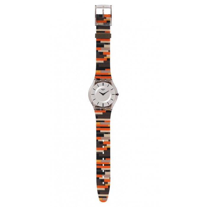 SWATCH PATCHWORK Ρολόι Γυναικείο Πολύχρωμο Υφασμάτινο/Δερμάτινο λουράκι  SFM133