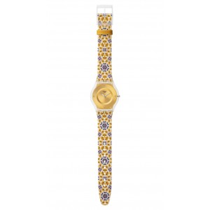 SWATCH SEMINATO Ρολόι Γυναικείο Πολύχρωμο Υφασμάτινο/Δερμάτινο λουράκι  SFW107