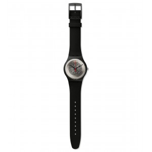 SWATCH ON THE GRILL Unisex Ρολόι Μαύρο Λουράκι Σιλικόνης SUOB713