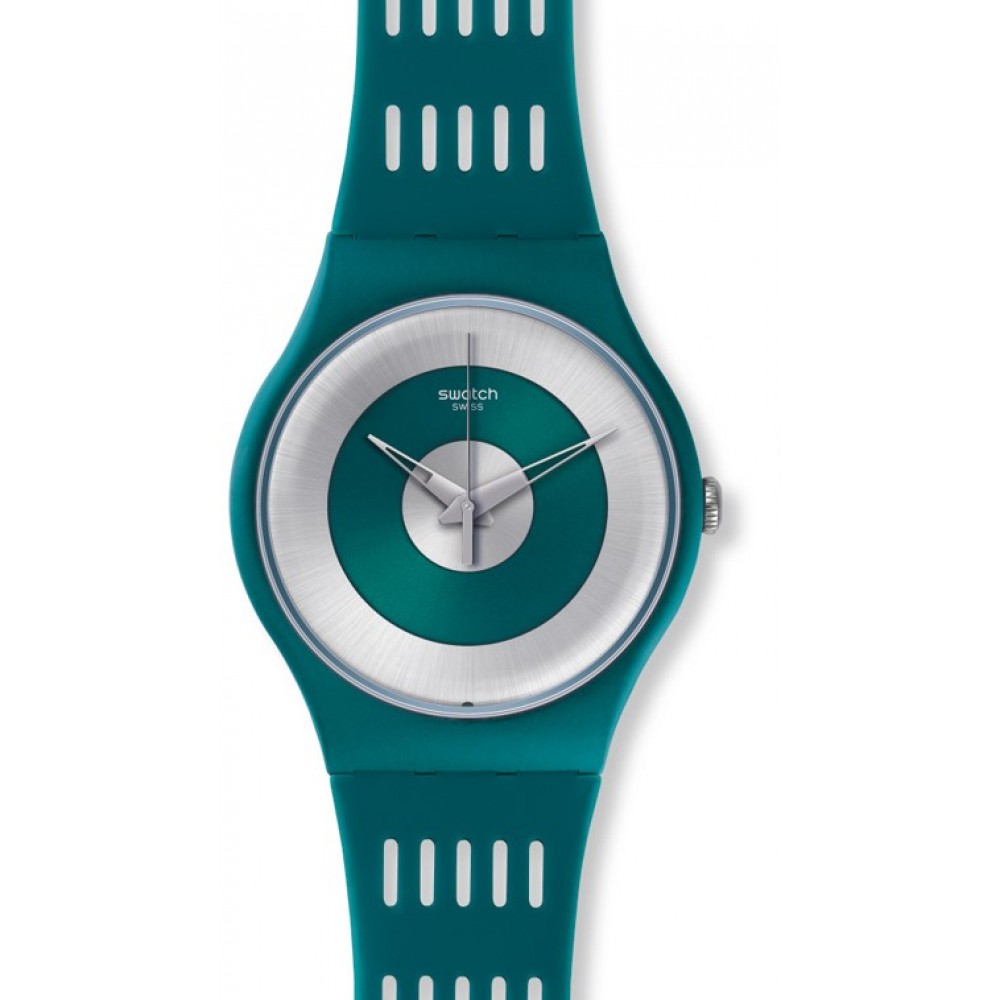 SWATCH COMPUTERION Unisex Ρολόι Πράσινο Λουράκι Σιλικόνης SUON114