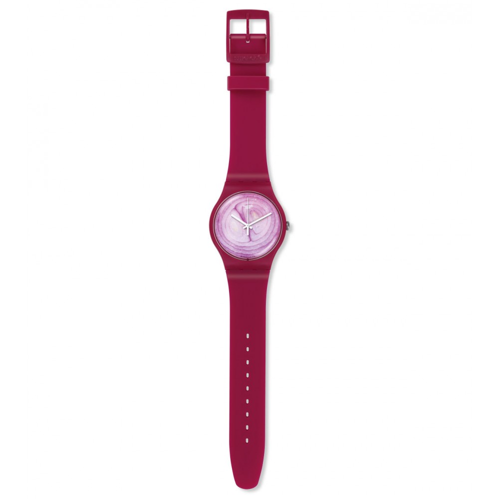 SWATCH ONIONE Unisex watch Bordeaux Silicone strap SUOP105