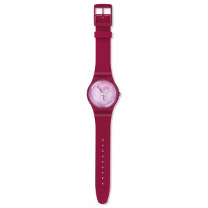 SWATCH ONIONE Unisex watch Bordeaux Silicone strap SUOP105