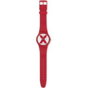 SWATCH XX-RATED RED Unisex Ρολόι Κόκκινο Λουράκι Σιλικόνης SUOR400