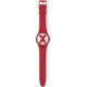 SWATCH XX-RATED RED Unisex Ρολόι Κόκκινο Λουράκι Σιλικόνης SUOR400