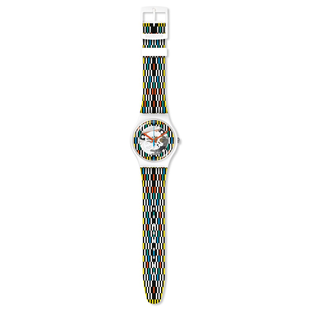 SWATCH AFRICAMINO Unisex Ρολόι Πολύχρωμο Λουράκι Σιλικόνης SUOW120
