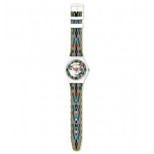 SWATCH AFRICAMINO Unisex watch Multicolor Silicone Strap SUOW120  