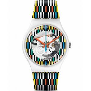 SWATCH AFRICAMINO Unisex watch Multicolor Silicone Strap SUOW120  