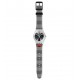 SWATCH MASKARA Unisex Ρολόι Λευκό με μαύρες ρίγες Λουράκι Σιλικόνης SUOW122