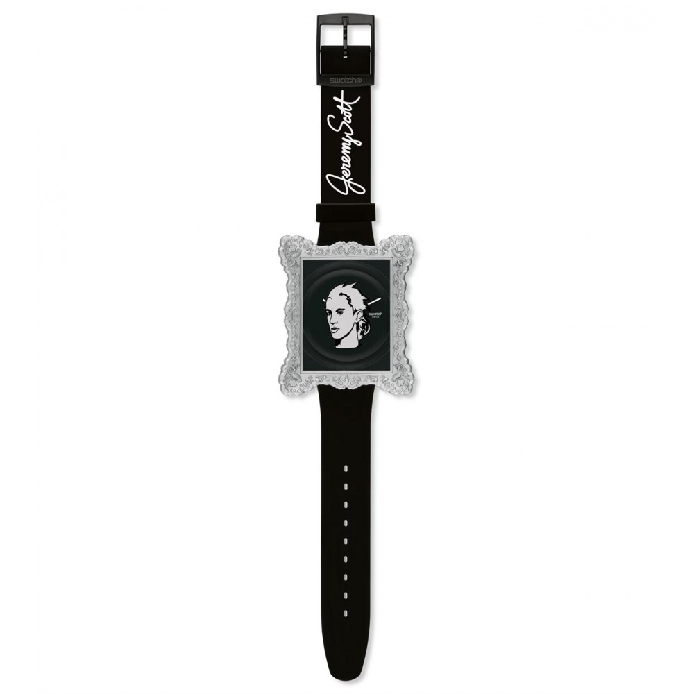 SWATCH PORTRAIT Unisex watch Black Silicone strap SUOZ121